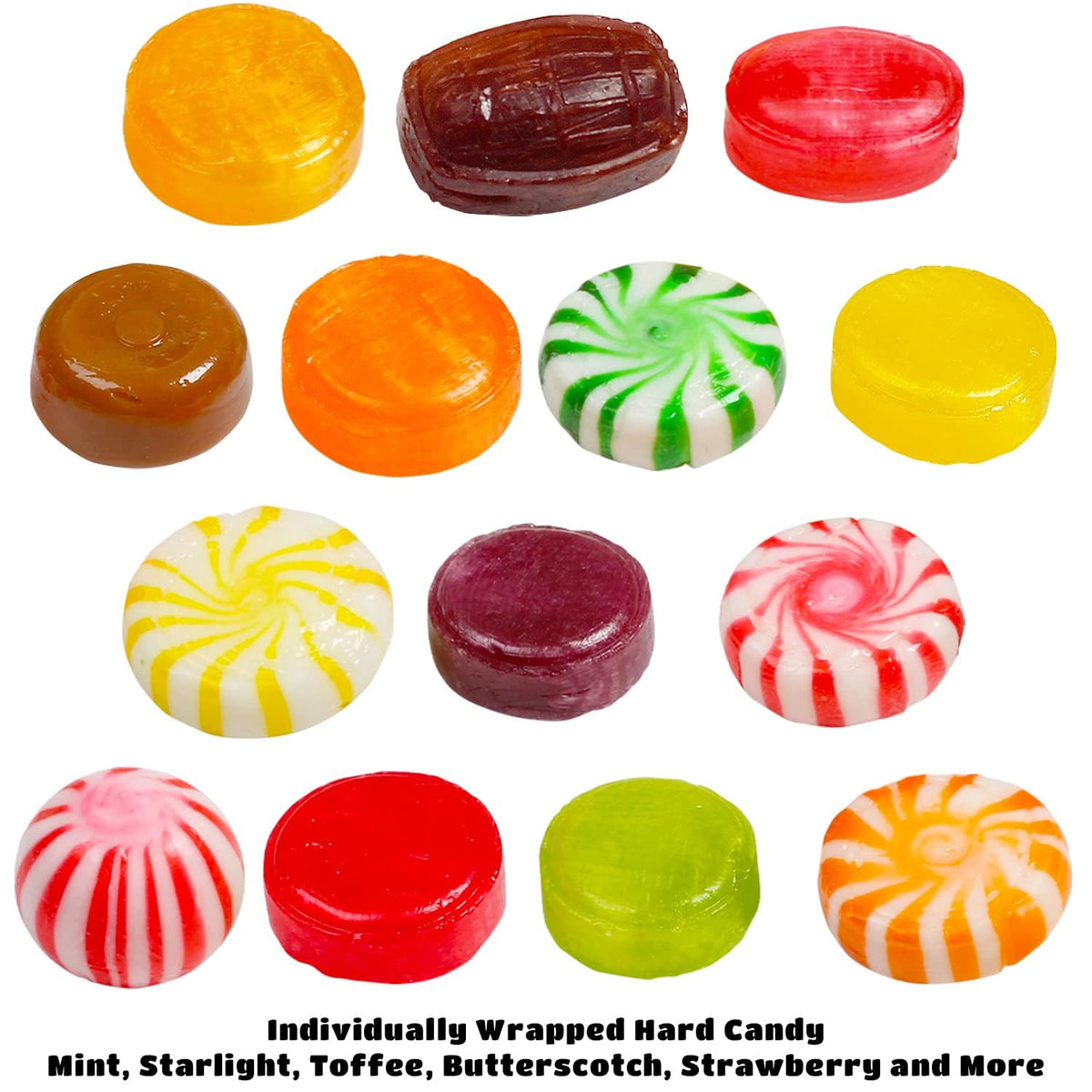 Dooboe Hard Candy Mix – 7 lb Bulk Assorted Candies (520+ Pieces) – Individually Wrapped