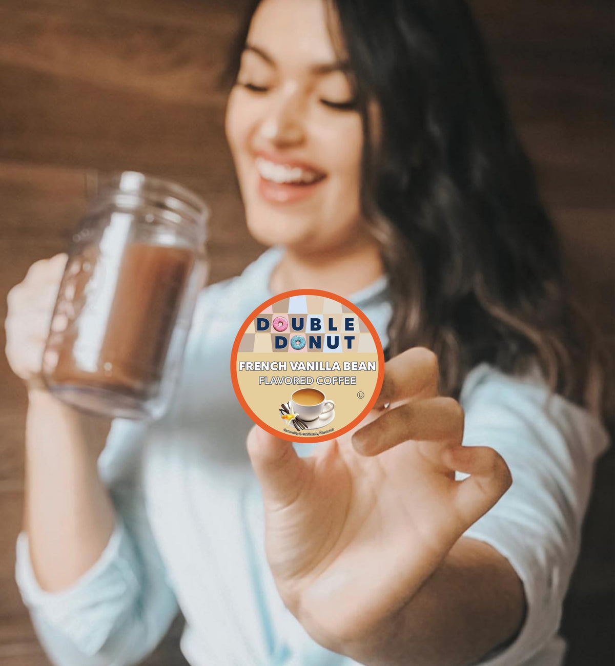 Double Donut Coffee Vanilla Bean K-Cup Pods – Medium Roast, 72 Count