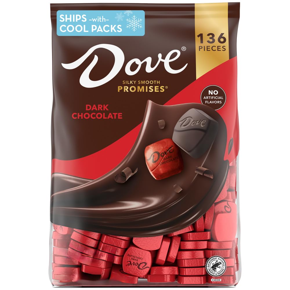 Dove Promises Dark Chocolate Mother's Day Candy Variety Bag – 38.9 oz, 136 Count Bulk
