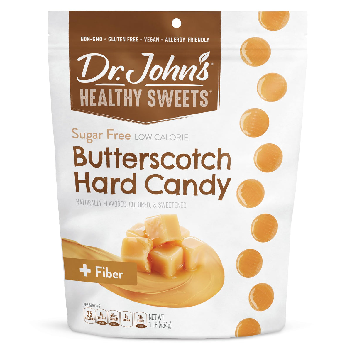 Dr. John’s Sugar Free Candy – Butterscotch Hard Candy, Zero Sugar, Keto Friendly, Vegan, Gluten Free | 100 Count