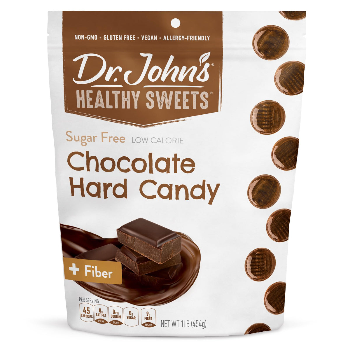 Dr. John's Healthy Sweets: Sugar Free Candy – Chocolate Flavor, Keto & Vegan, 100 Count