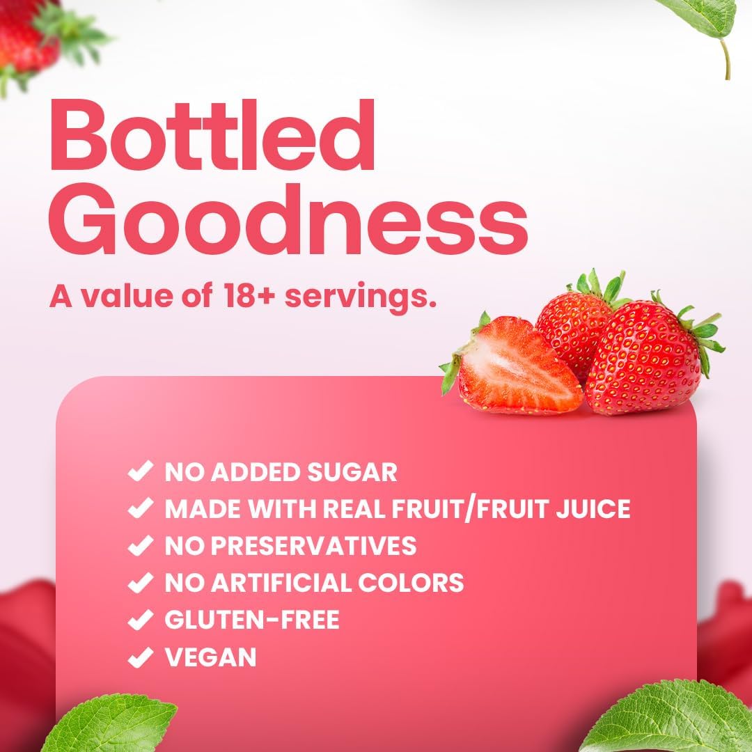 Dr. Smoothie 100% Crushed Strawberry Smoothie Concentrate – Non-GMO, Vegan, Gluten-Free, Vitamin C Rich | 46 oz