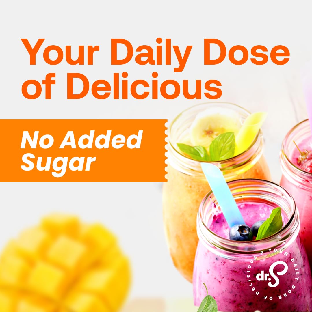 Dr. Smoothie 100% Crushed Mango – No Added Sugar, Real Fruit Juice, Vegan | 46 oz Bottle