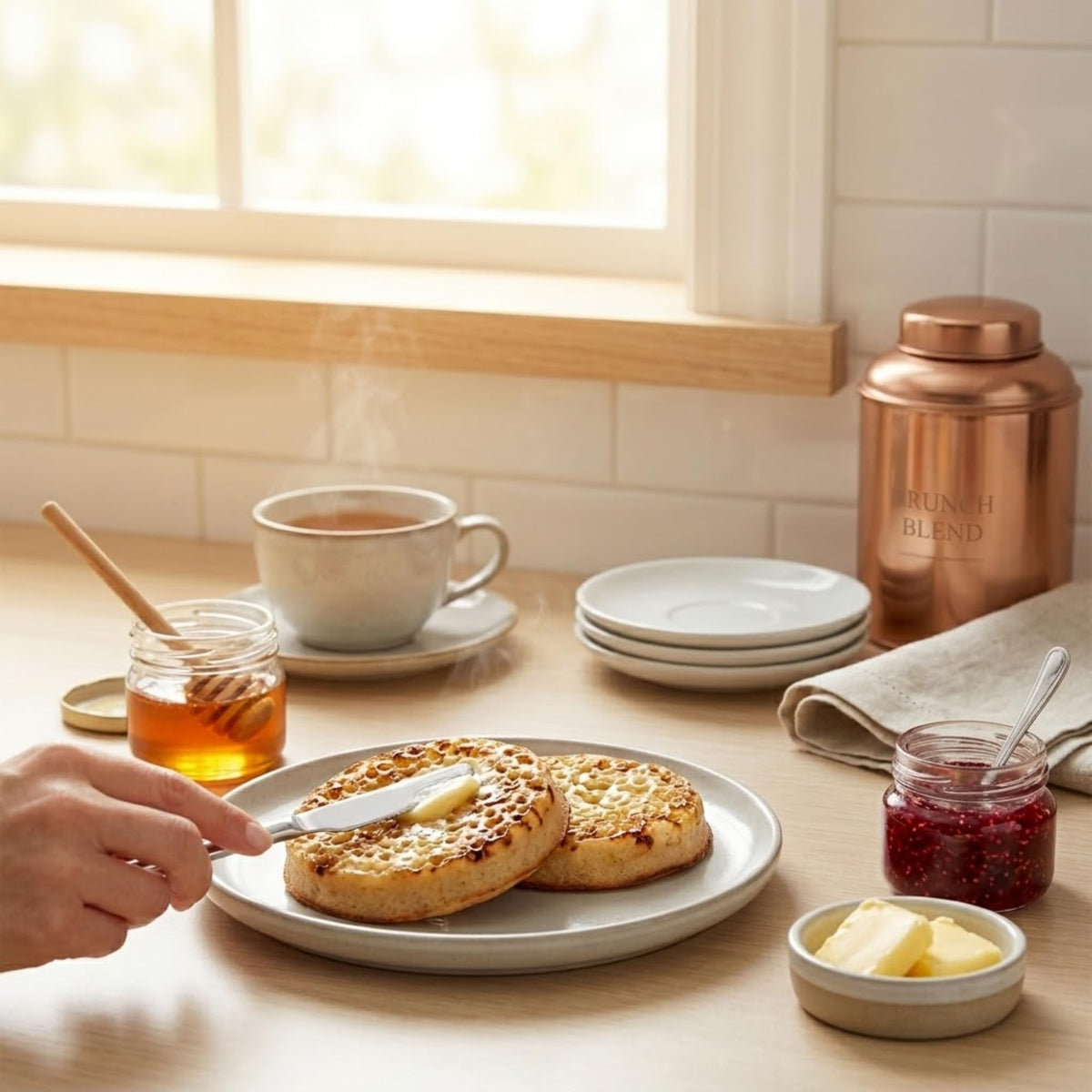 Duffy's Crumpets – Soft & Airy British Breakfast Crumpets, 4-Pack (12.5 oz total)