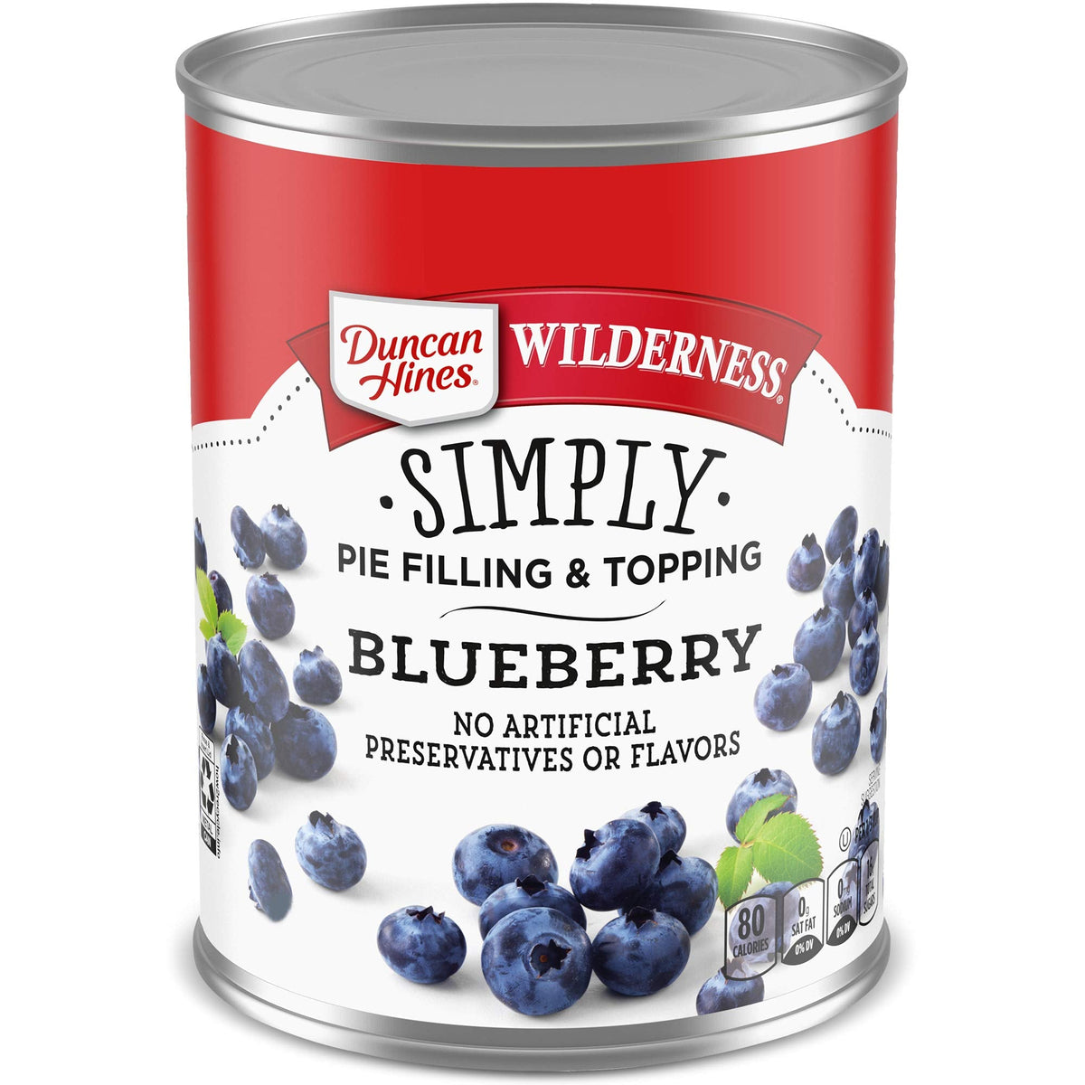 Duncan Hines Wilderness Blueberry Pie Filling & Topping, 21 oz (Pack of 8)
