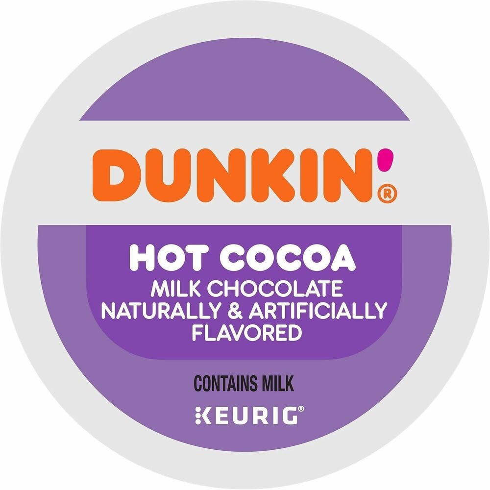 Dunkin Milk Chocolate Hot Cocoa K-Cups – 88 Count for Keurig