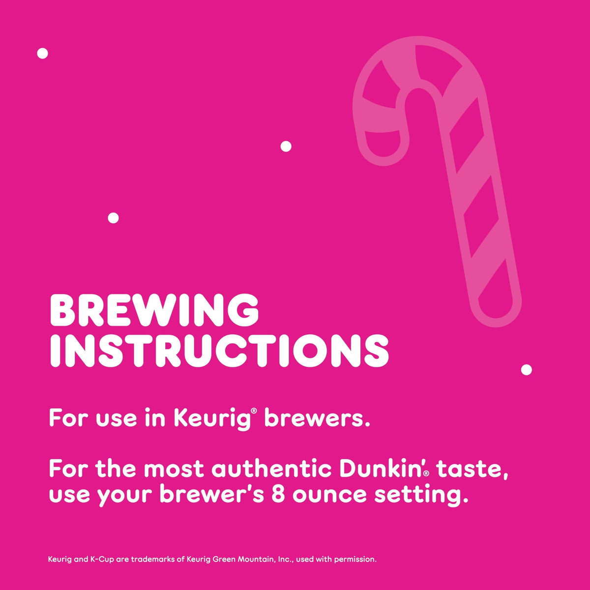 Dunkin White Chocolate Peppermint K-Cup Pods – 60-Count Limited Edition Holiday Coffee
