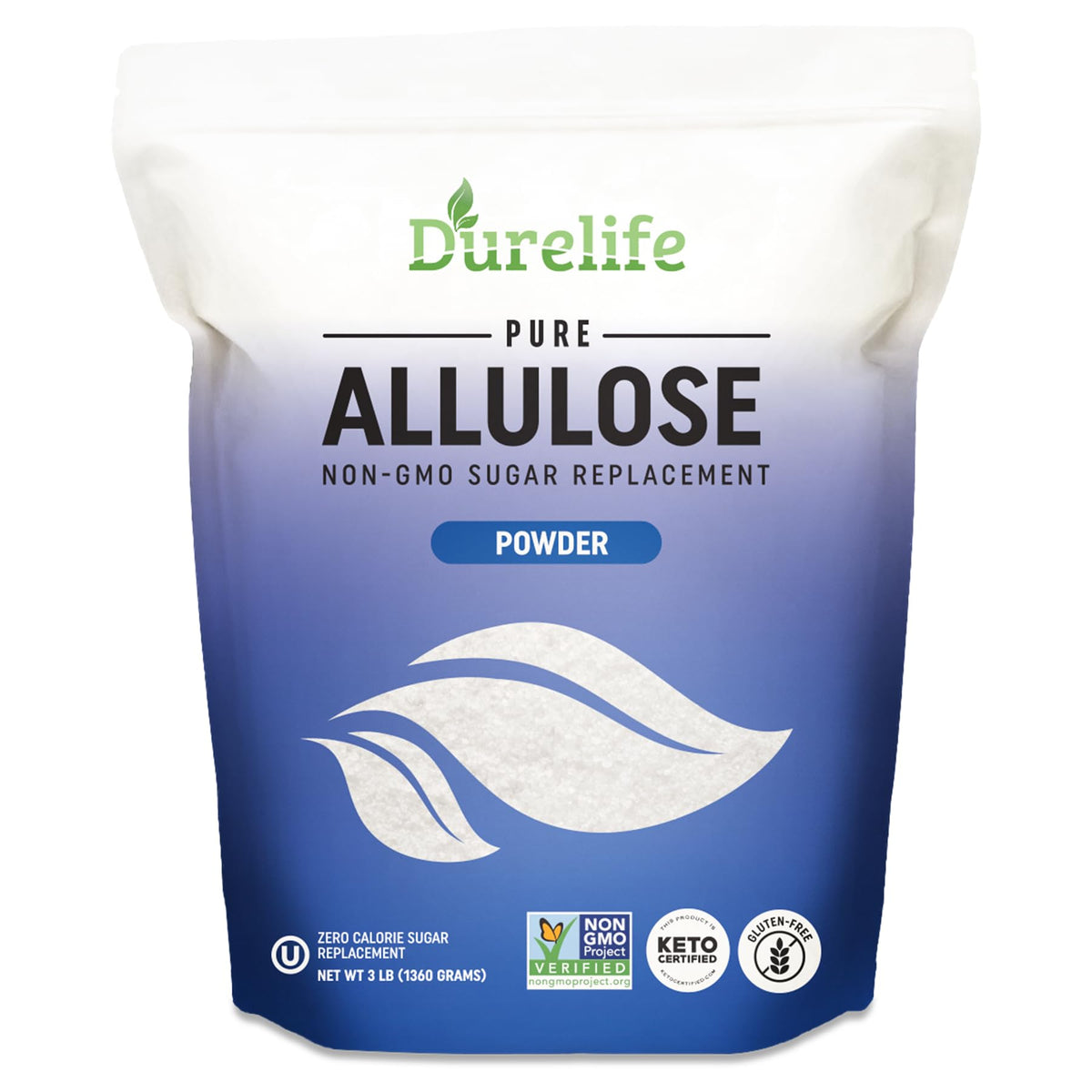 DureLife Allulose Sweetener 3 lb – Zero Calorie, Non-GMO, Keto Certified