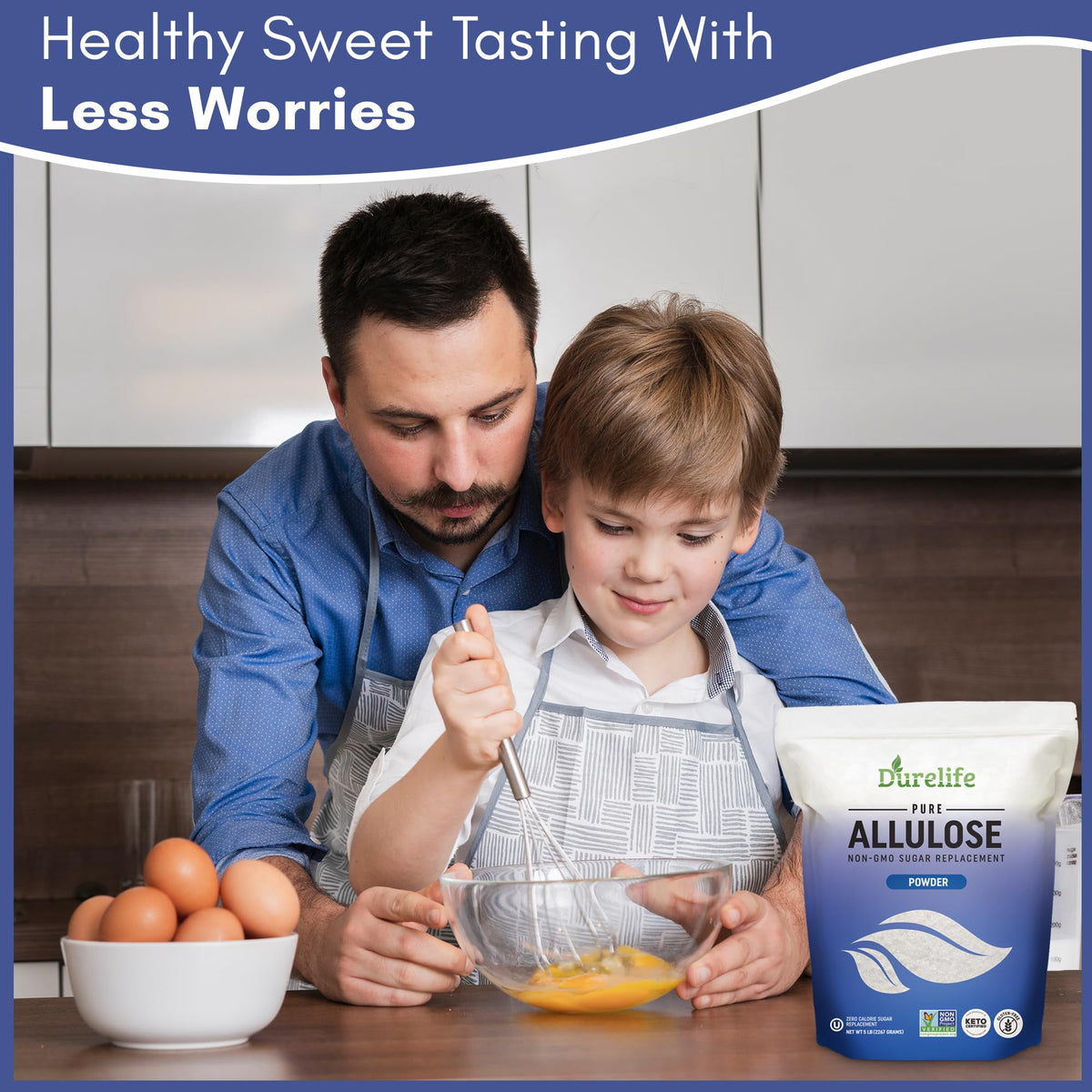 DureLife Allulose Sweetener 3 lb – Zero Calorie, Non-GMO, Keto Certified