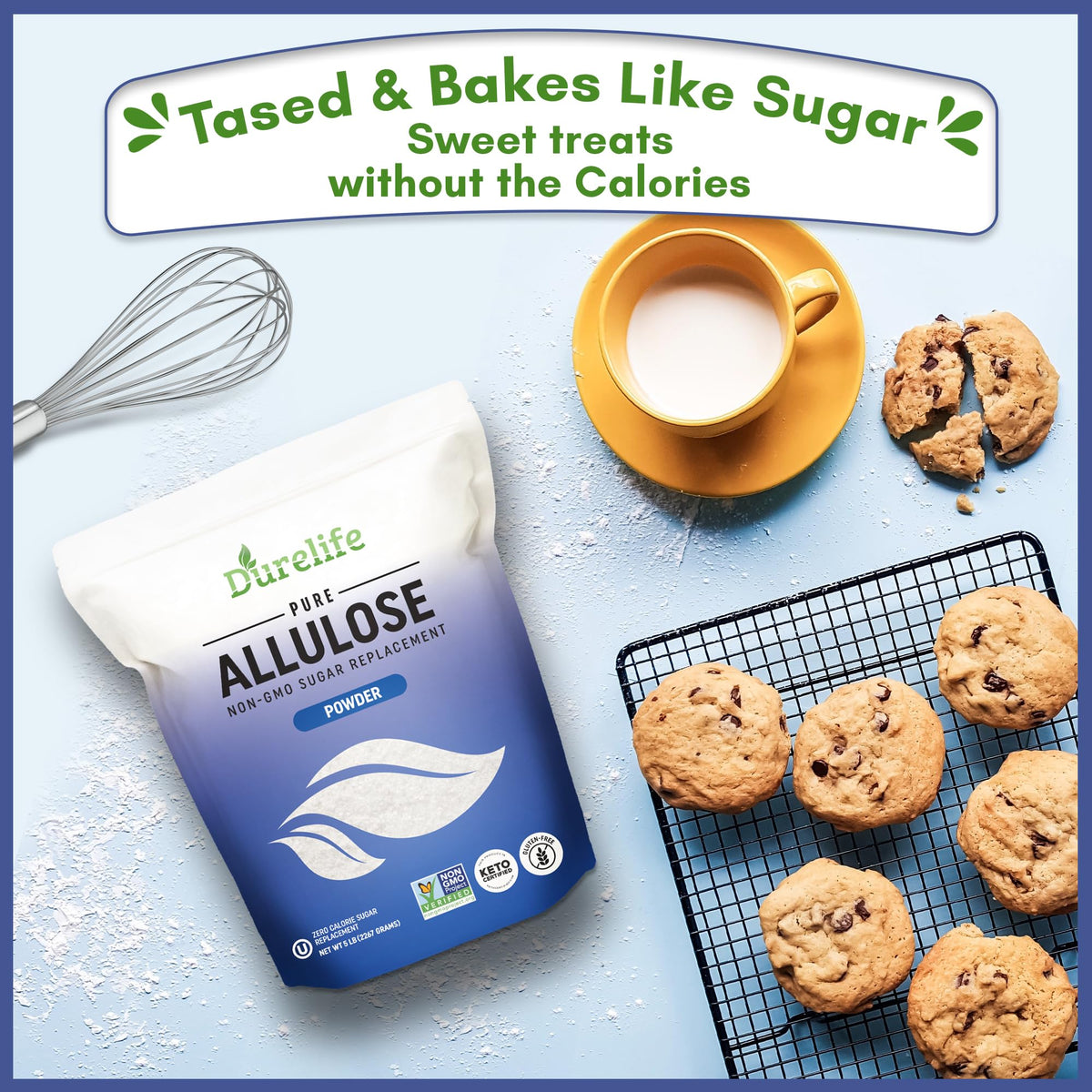 DureLife Allulose Sweetener 3 lb – Zero Calorie, Non-GMO, Keto Certified