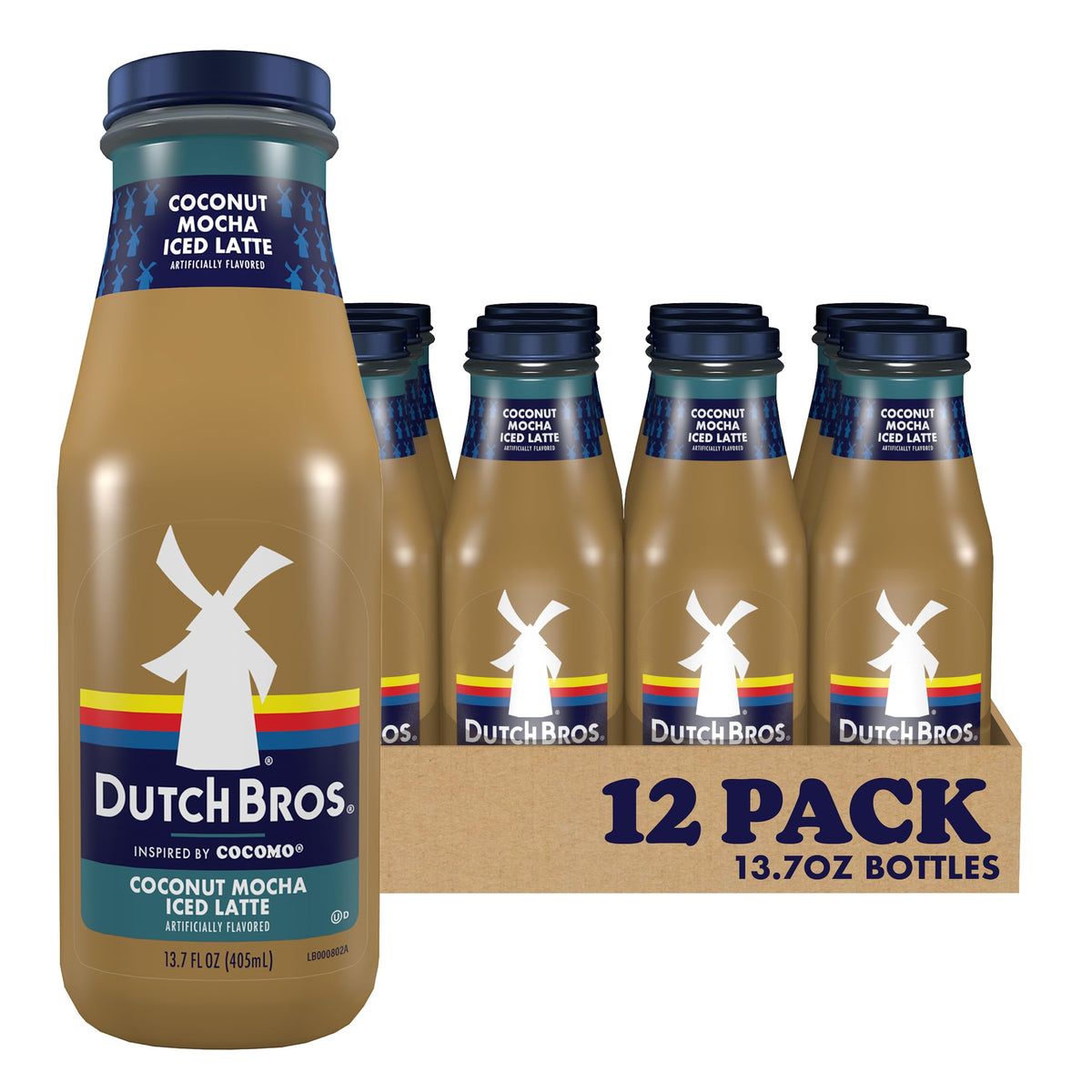 Dutch Bros Coconut Mocha Iced Latte Inspired by Cocomo — 12 Bottles (13.7 fl oz Each)