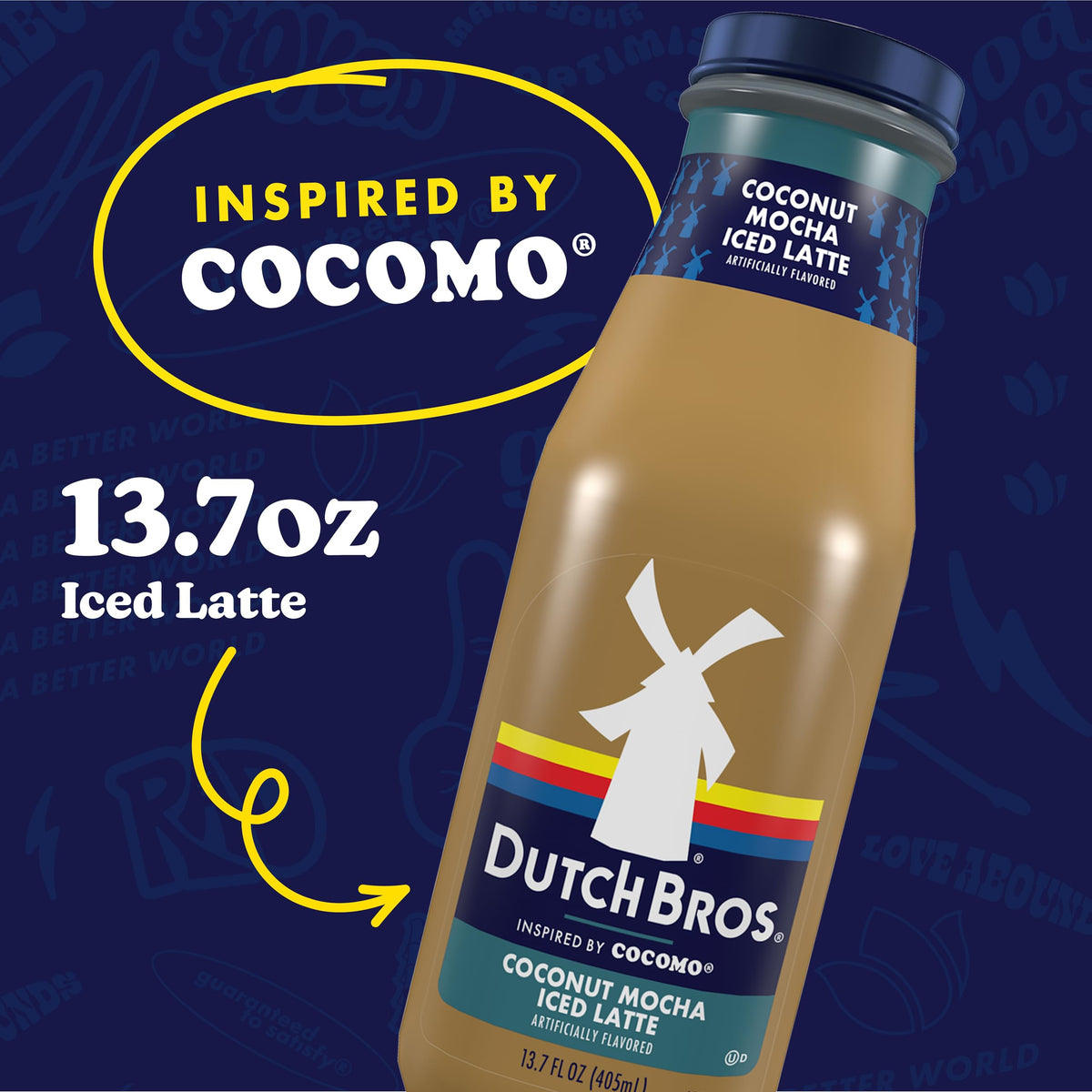 Dutch Bros Coconut Mocha Iced Latte Inspired by Cocomo — 12 Bottles (13.7 fl oz Each)