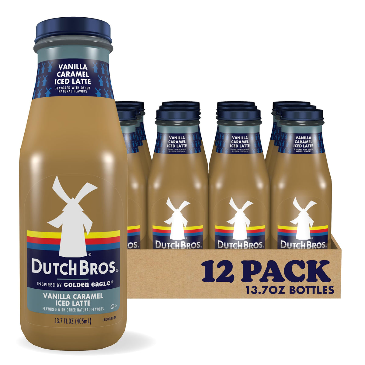Dutch Bros Vanilla Caramel Iced Latte — Golden Eagle Inspired, 12 Bottles
