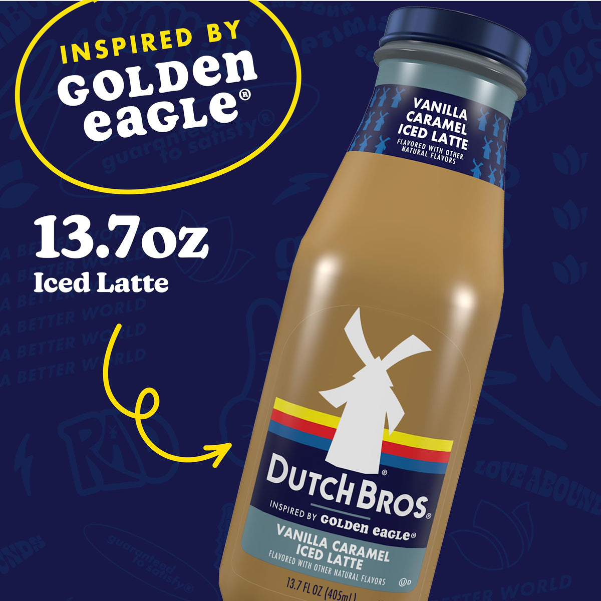 Dutch Bros Vanilla Caramel Iced Latte — Golden Eagle Inspired, 12 Bottles