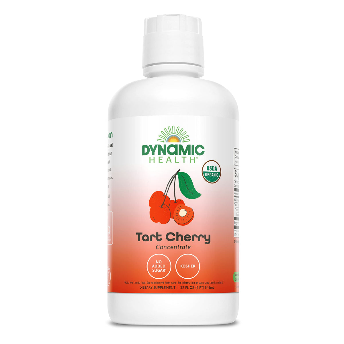 Dynamic Health Organic Tart Cherry Juice – 100% Unsweetened Concentrate (32oz) BPA Free