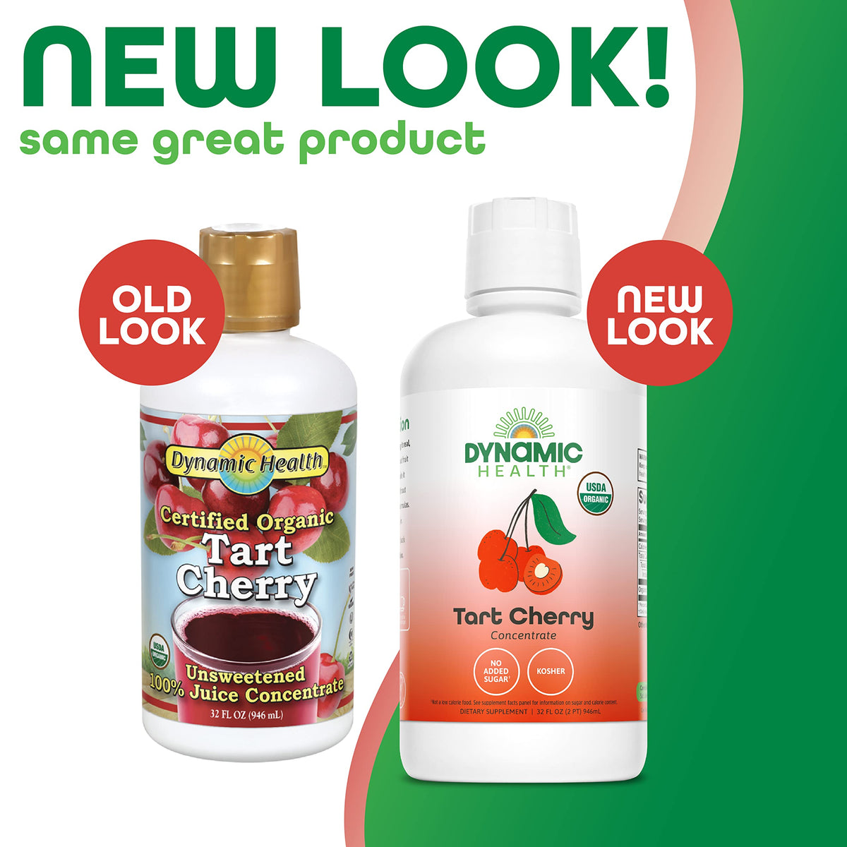 Dynamic Health Organic Tart Cherry Juice – 100% Unsweetened Concentrate (32oz) BPA Free