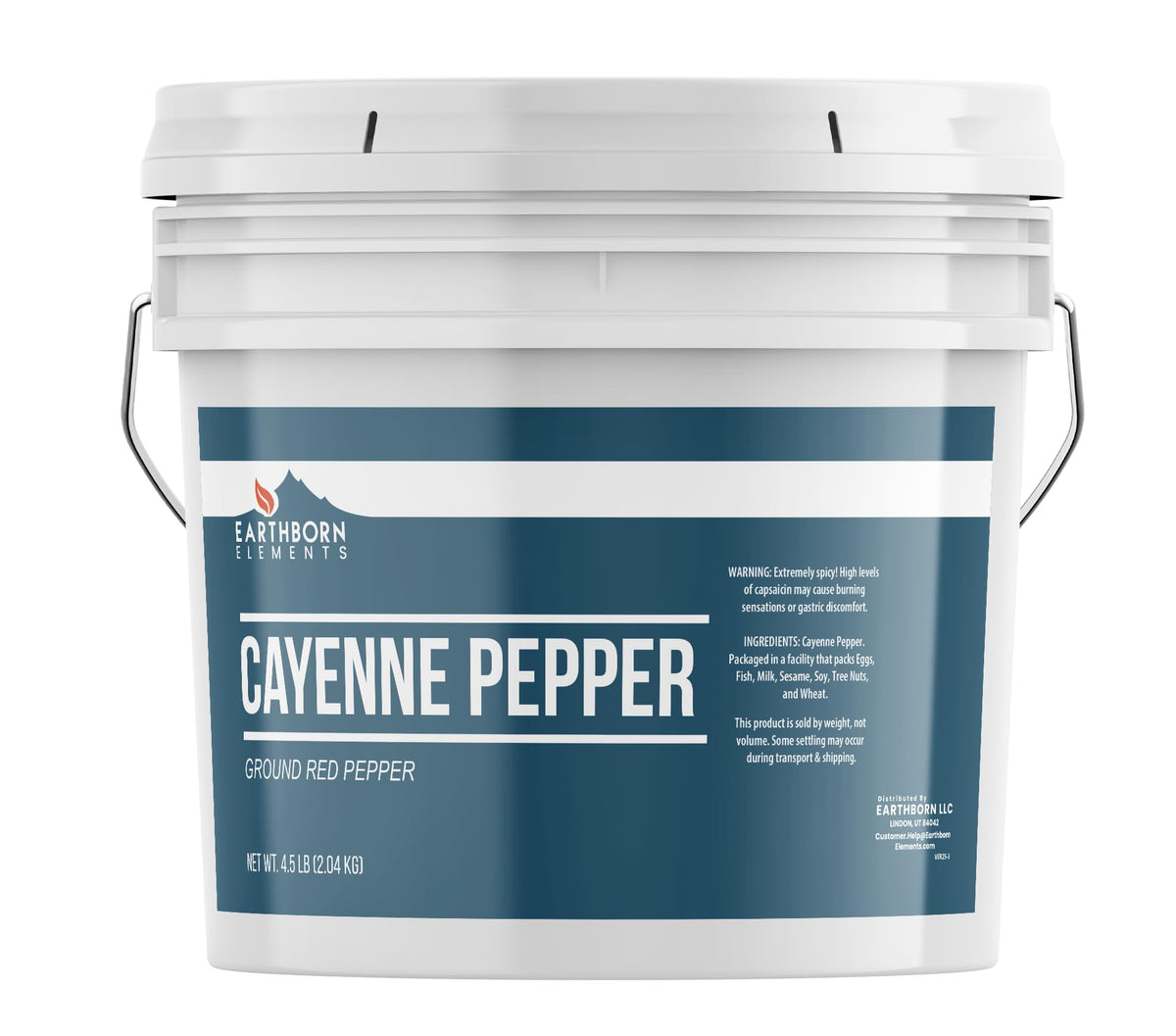 Earthborn Elements Cayenne Pepper – 1 Gallon Bucket | Pure Ground Red Pepper