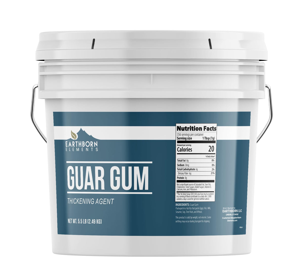 Earthborn Elements Guar Gum Powder – 1 Gallon Gluten-Free Thickener & Binder