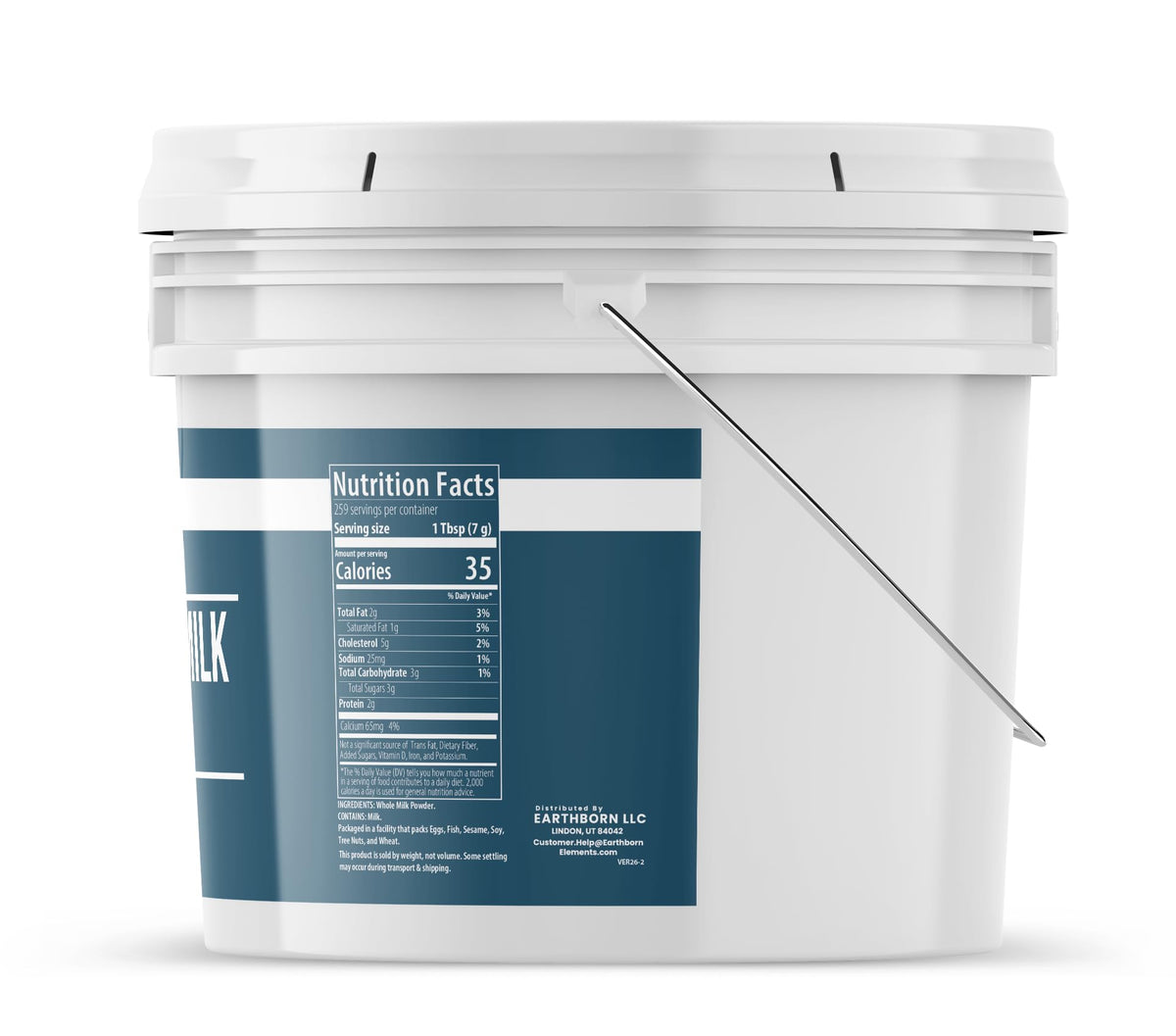 Earthborn Elements Whole Milk Powder 1 Gallon – Light Sweet Taste