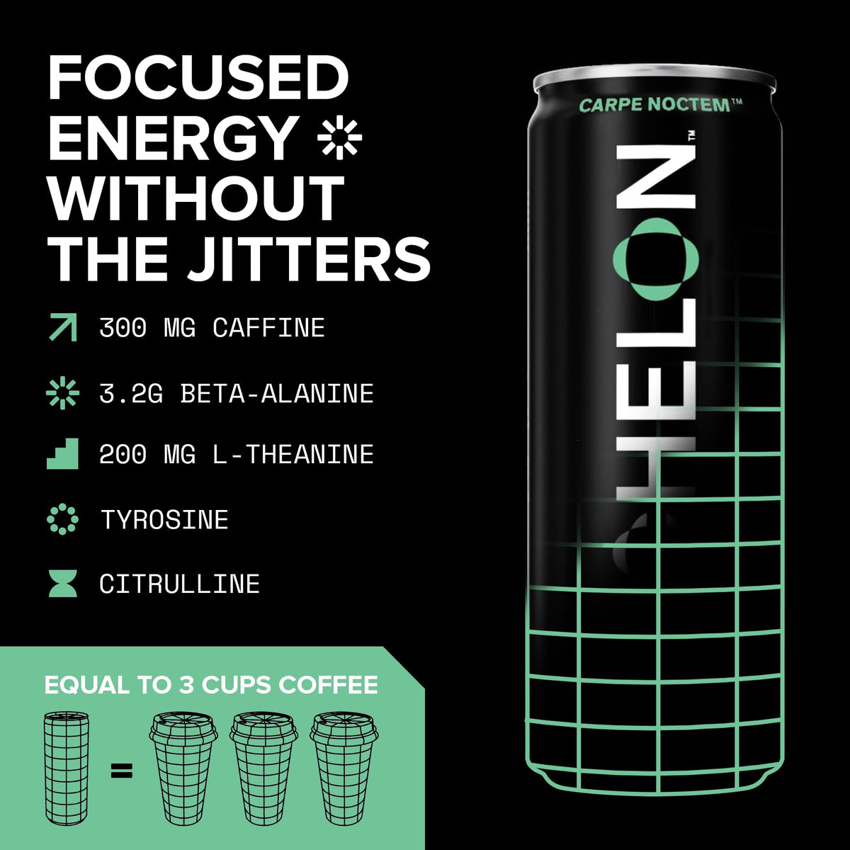 Echelon Pre-Workout Energy Drink – Watermelon Thai Chili | 12 Pack | 300mg Caffeine | Vegan