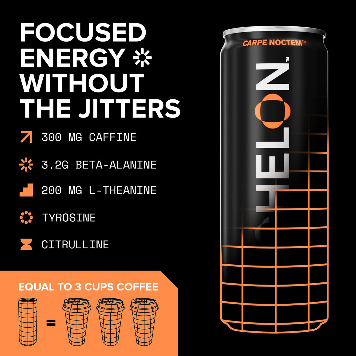 Echelon Mango Reaper Pre-Workout Energy Drink – 12-Pack, 300mg Caffeine, Focus & Endurance