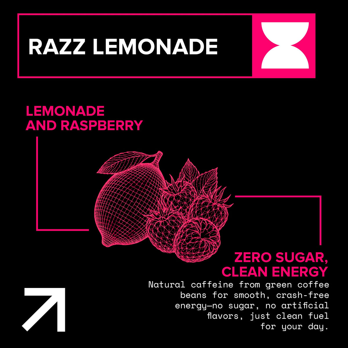 Echelon Razz Lemonade Performance Energy Drink – Zero Sugar, 200mg Caffeine, Endurance & Focus (12 Cans)
