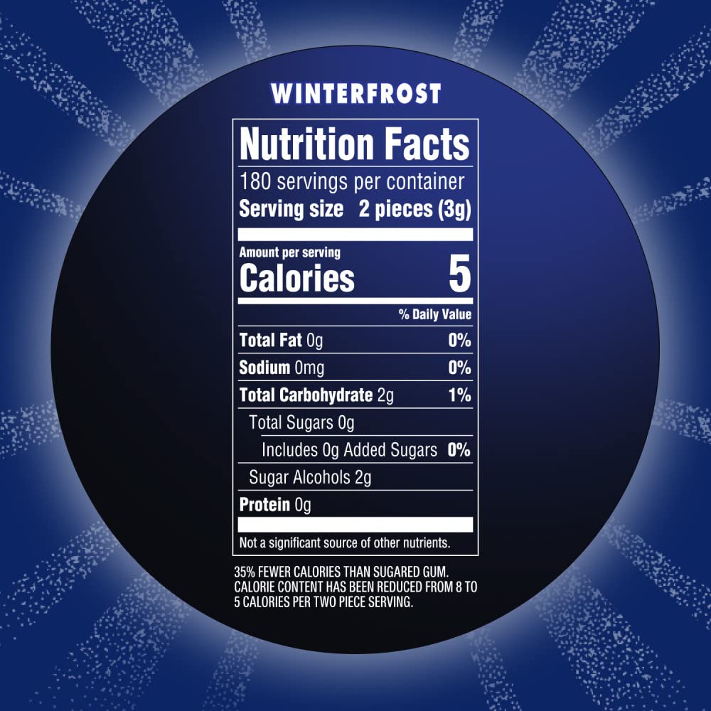 (6 Pack) Eclipse Winterfrost Sugar Free Gum Bulk Pack – 60-Piece Bottles