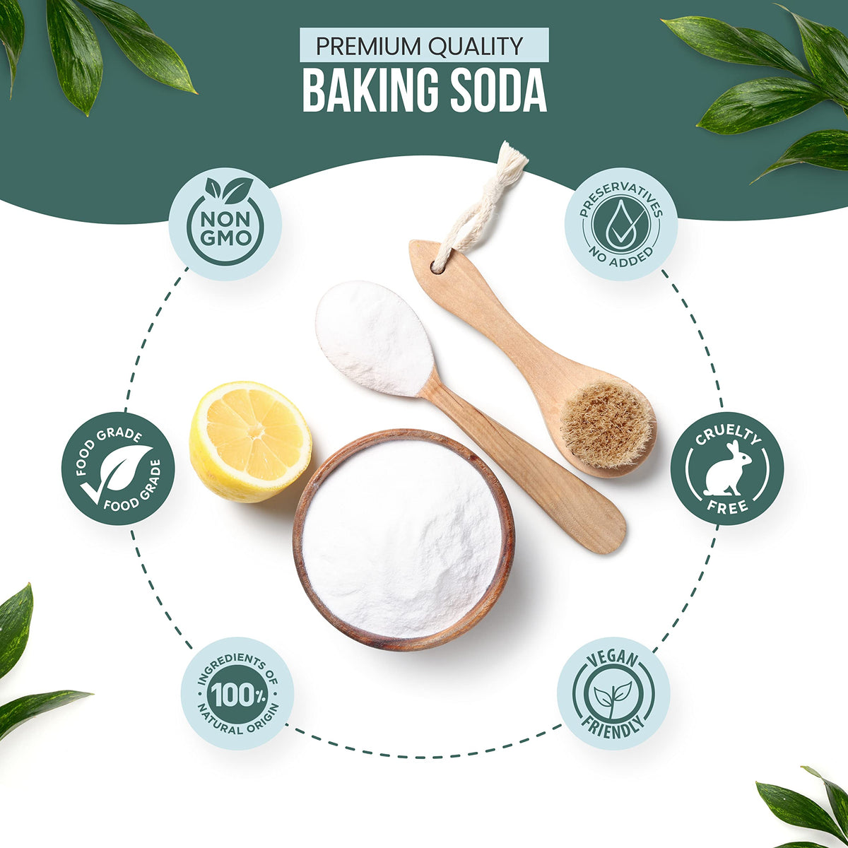 Eco-Lux Essentials Pure Baking Soda 11 lbs – Food Grade for Cleaning, Baking & Pools