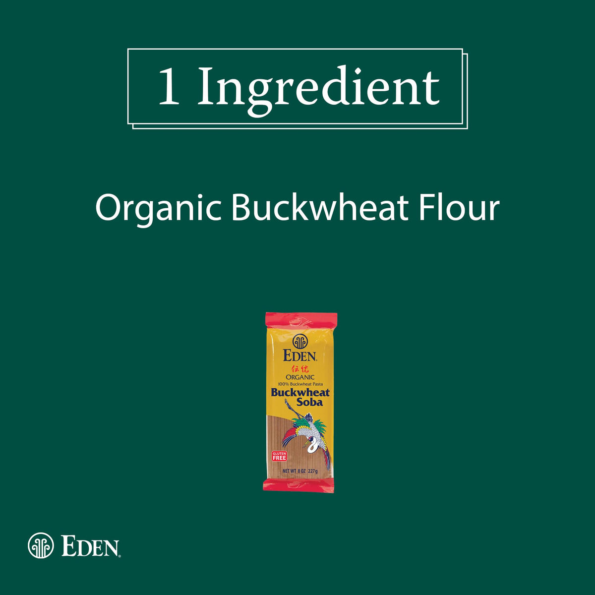 Eden 100% Organic Buckwheat Soba Pasta — Gluten Free, Traditionally Made in Japan, 3-Pack