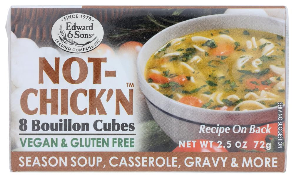 Edward & Sons Not Chick n Natural Bouillon Cubes - Not Chick n - 2.5 oz - Case of 12