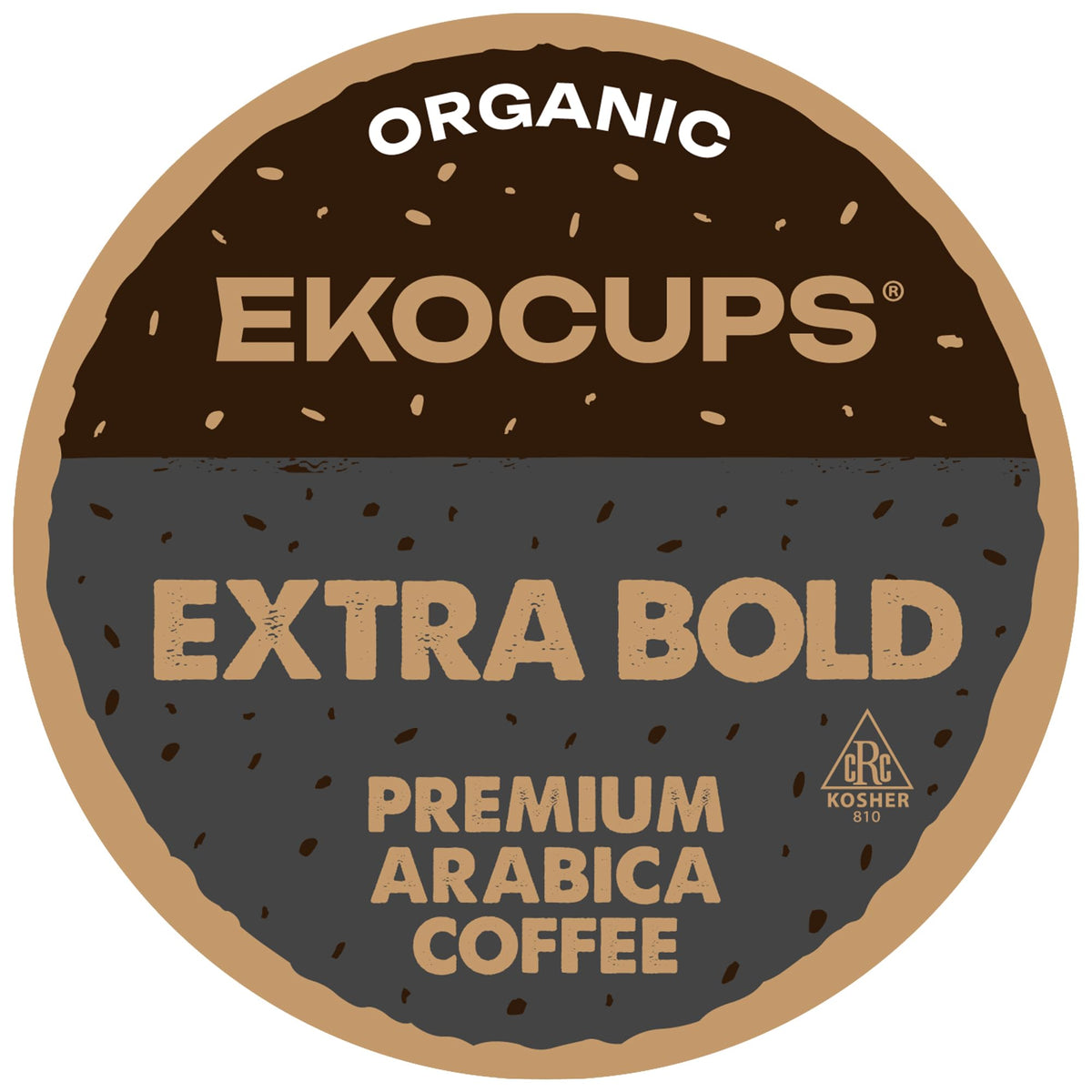 EKOCUPS Organic Extra Bold Roast Coffee Pods – Fair Trade Organic, 30% More Coffee, Recyclable Keurig Pods, 40 Count
