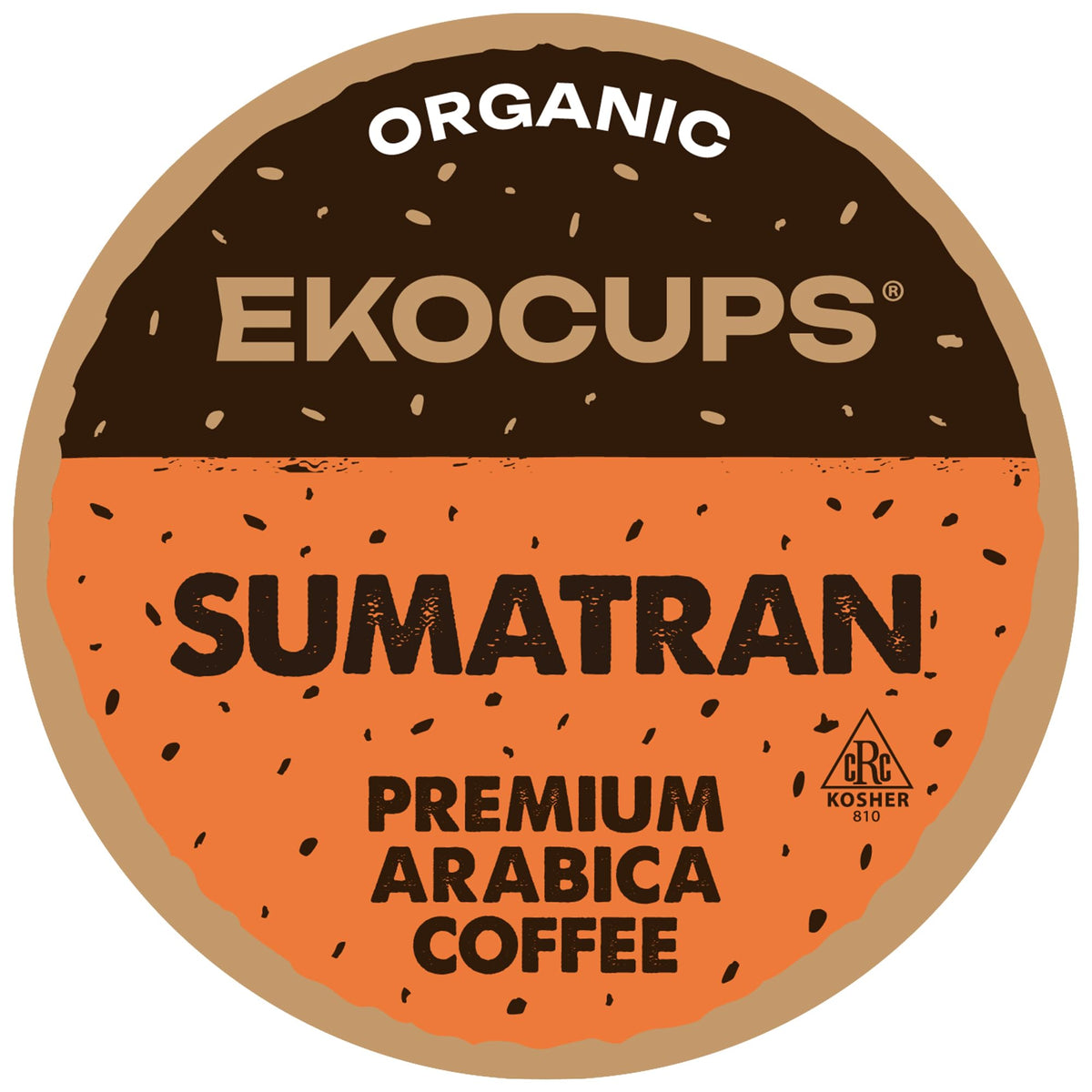 EKOCUPS Organic Sumatra Coffee Pods – 30% More Coffee per Cup, 40 Count | Fair Trade Dark Roast