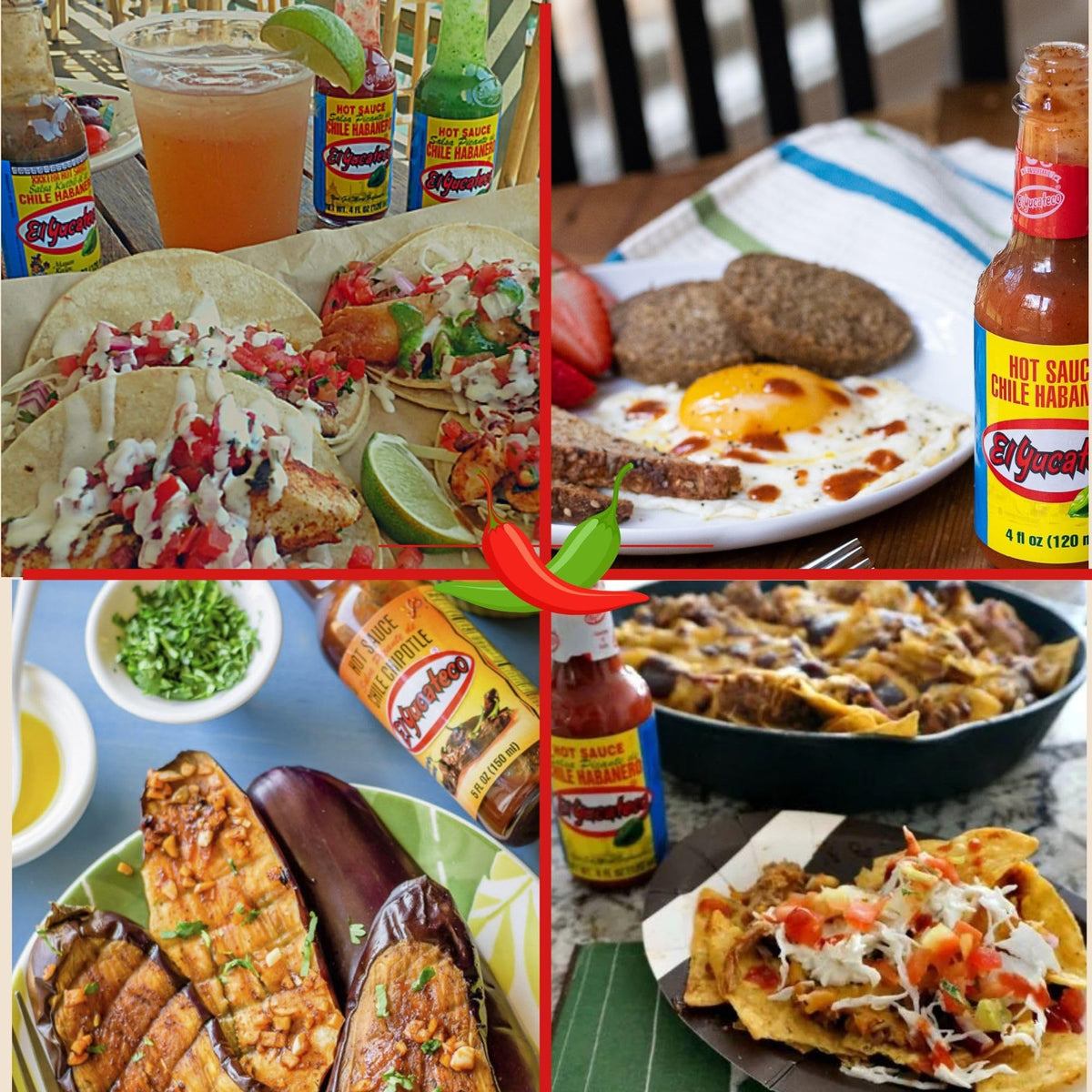 El Yucateco 6 Flavor Hot Sauce Variety Pack | 4 oz & 5 oz Bottles