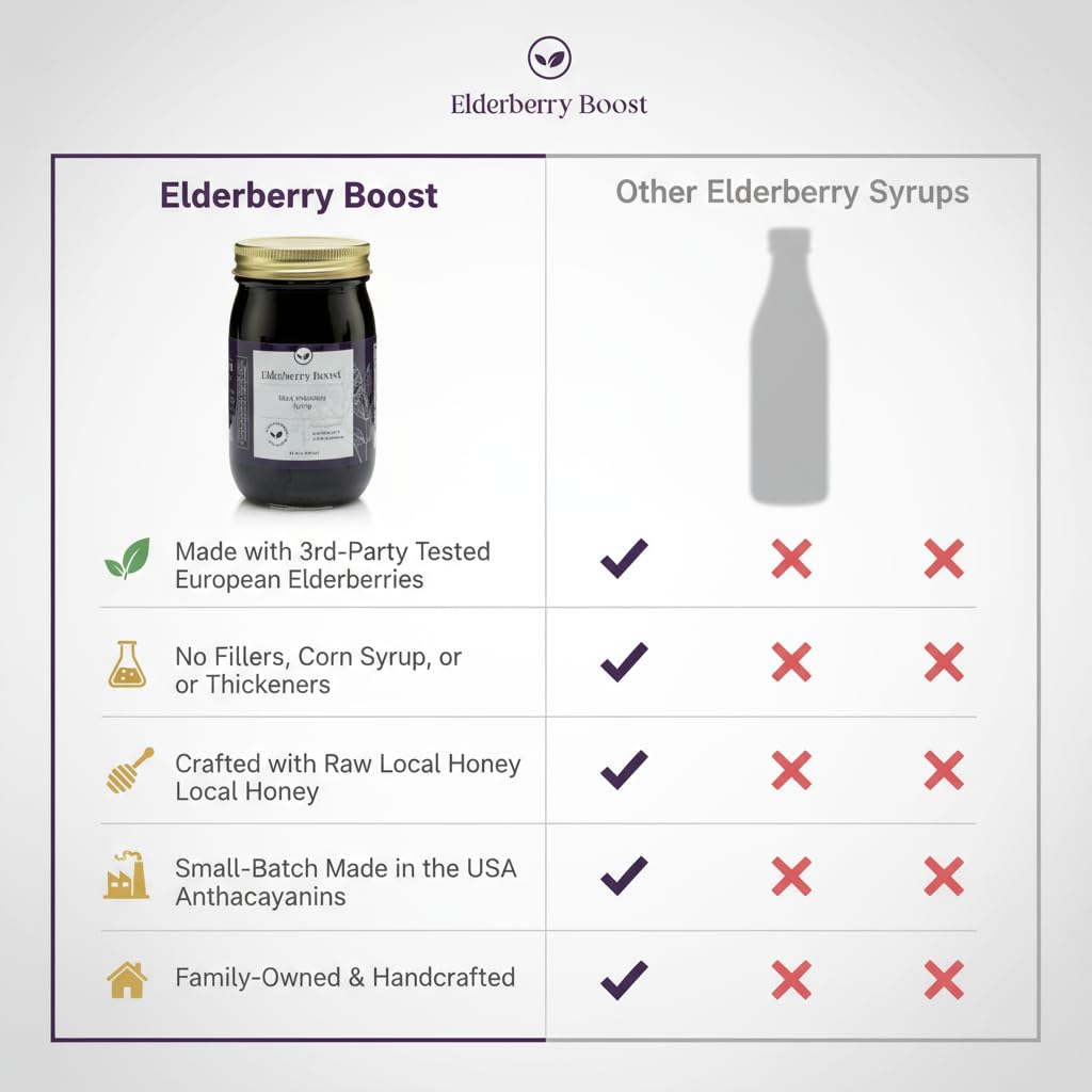 Elderberry Boost – Organic Elderberry Syrup with Raw Honey | Immune Support for All Ages