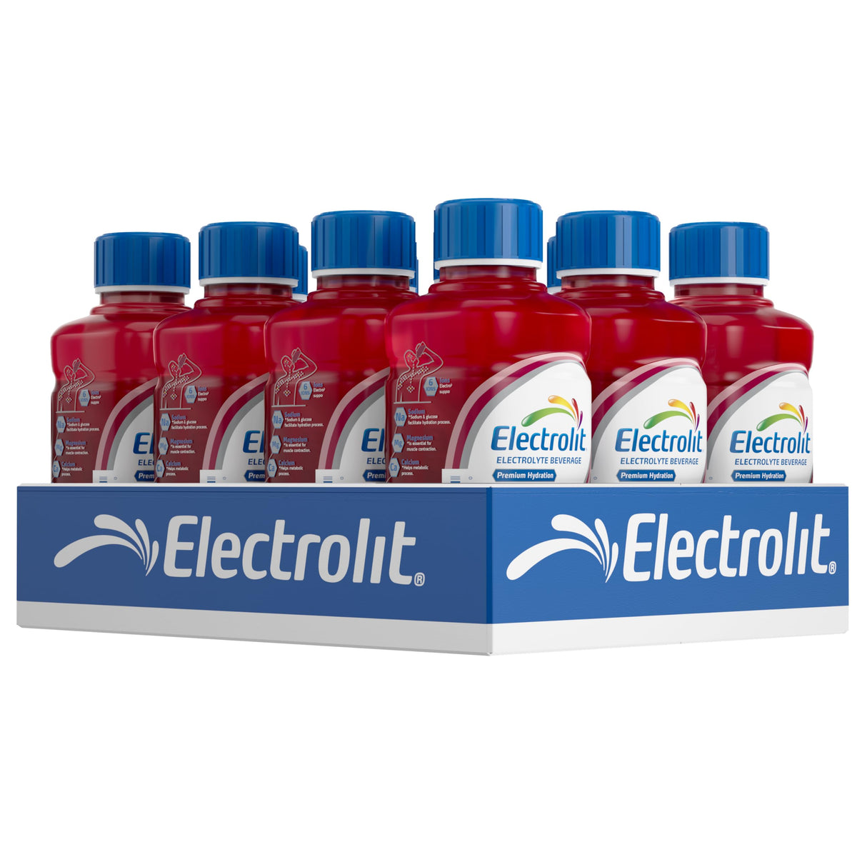 Electrolit Fruit Punch Electrolyte Beverage – 21 oz Bottle (Pack of 12)