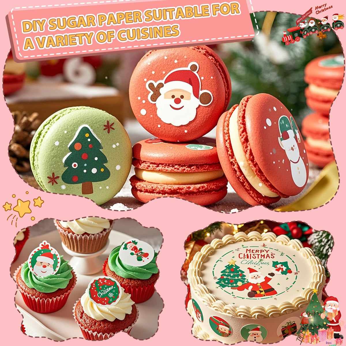 ELFLUENT 25 Count Edible Paper A4 Sheets for Cakes | Printable Sugar Sheets