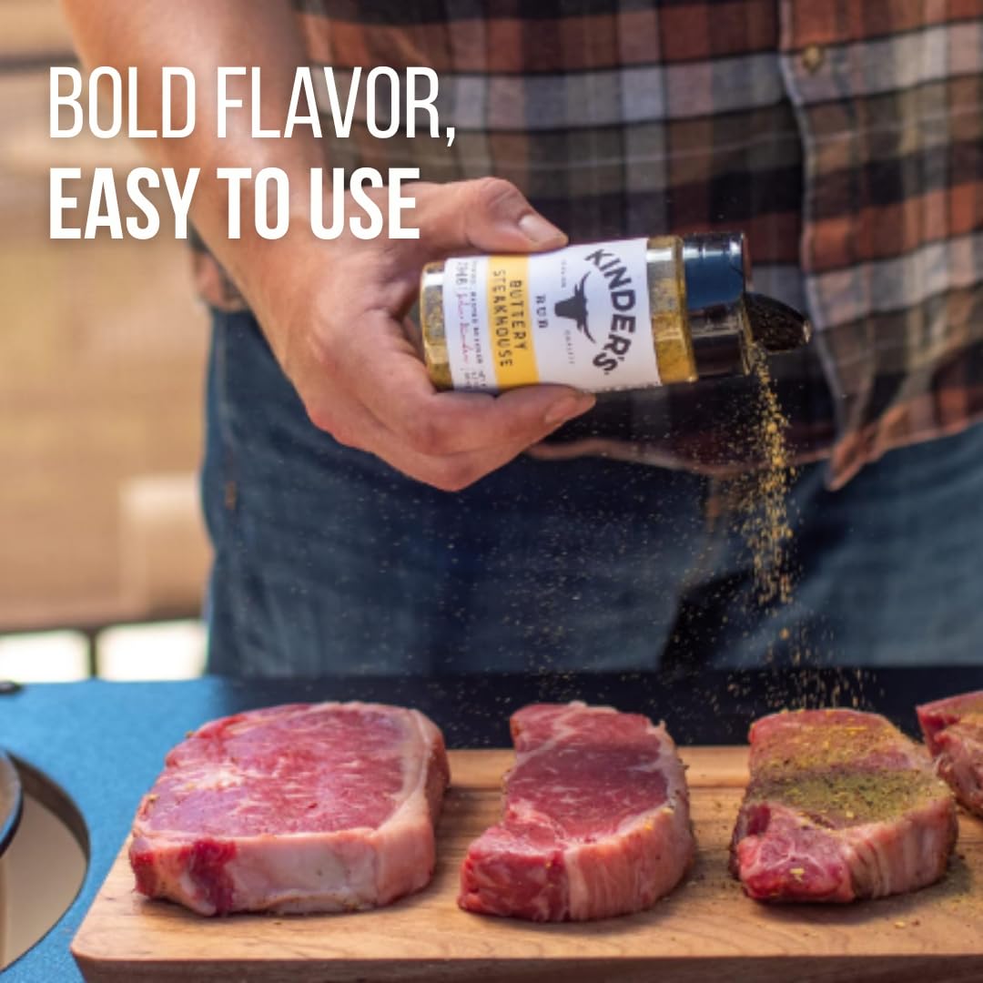 ELI&VAL Kinders Buttery Steakhouse & Cowboy Butter Seasoning Set (2-Pack) – 9.5 oz