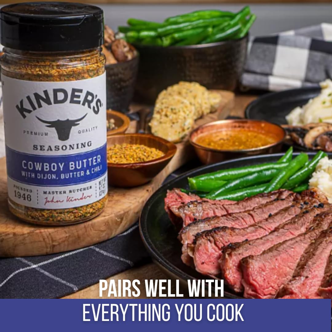 ELI&VAL Kinders Buttery Steakhouse & Cowboy Butter Seasoning Set (2-Pack) – 9.5 oz