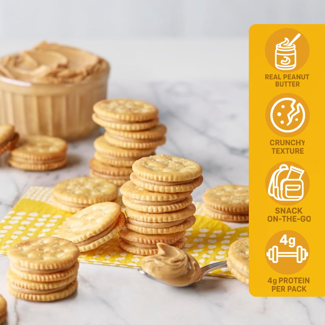ELI&VAL Lance Toasty Peanut Butter Sandwich Crackers - 40-Pack On-The-Go Snack