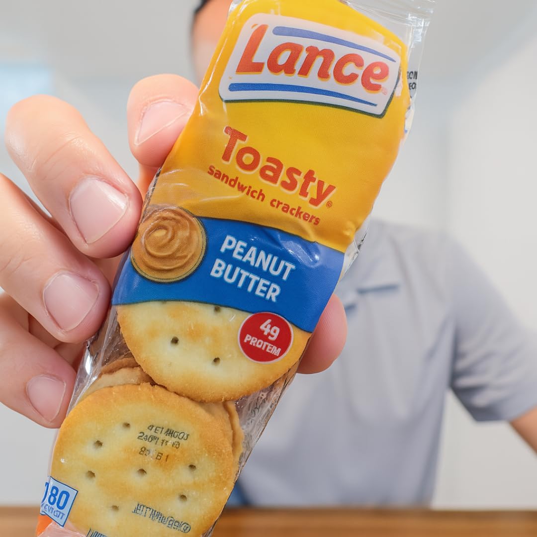 ELI&VAL Lance Toasty Peanut Butter Sandwich Crackers - 40-Pack On-The-Go Snack