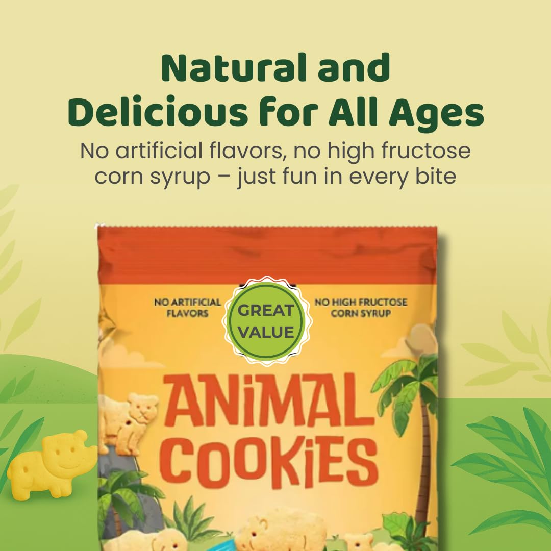 ELI&VAL Classic Animal Crackers – 36 Bulk 2 oz Snack Packs for Lunches & Parties