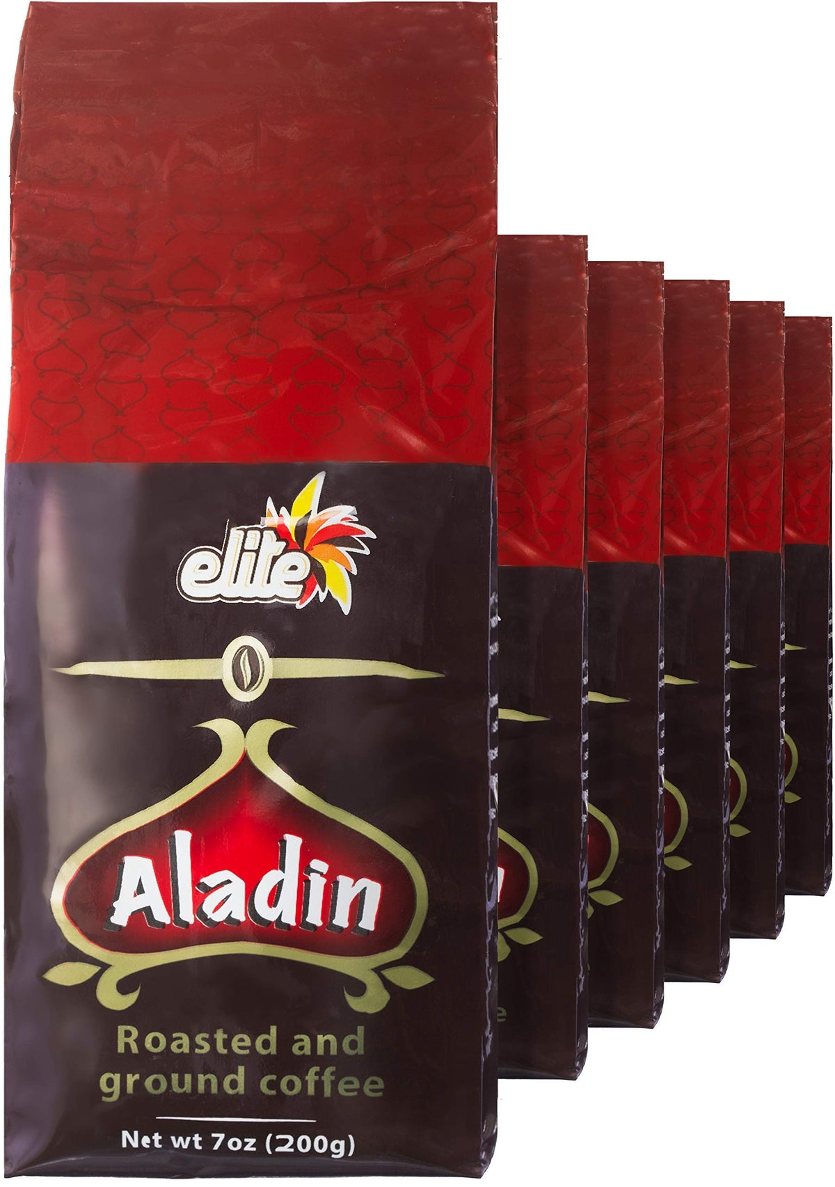 Elite Aladin Coffee – 7 oz Pack of 6 | Roasted Turkish Ground Coffee
