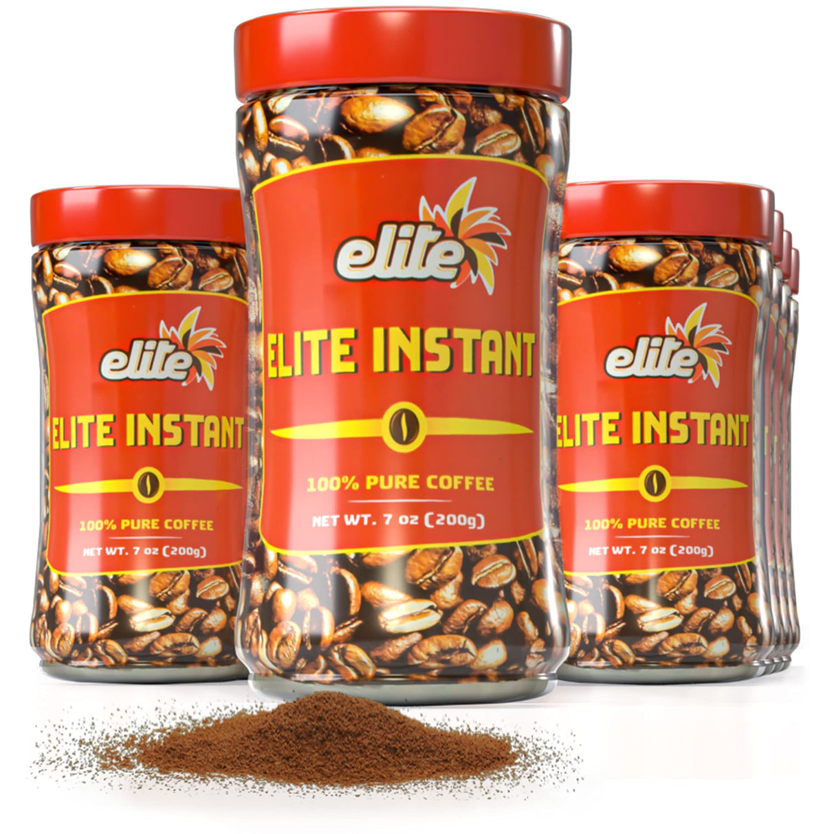 Elite Instant Coffee 7oz Pack (12 Count) – Rich & Aromatic, Israel Product, Kosher Excluding Passover