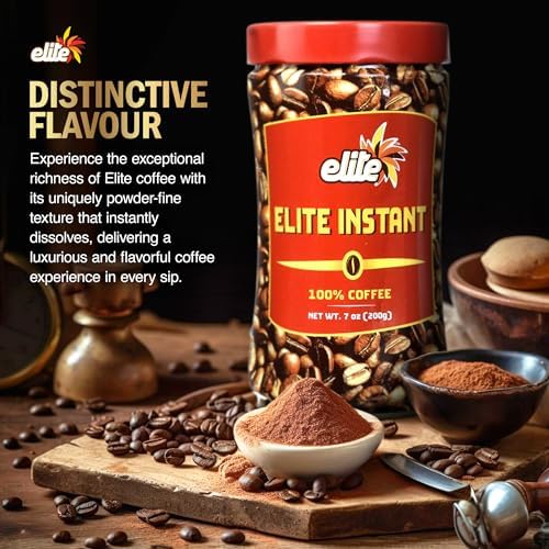 Elite Instant Coffee 7oz Pack (12 Count) – Rich & Aromatic, Israel Product, Kosher Excluding Passover
