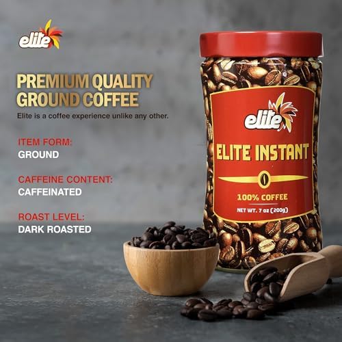 Elite Instant Coffee 7oz Pack (12 Count) – Rich & Aromatic, Israel Product, Kosher Excluding Passover
