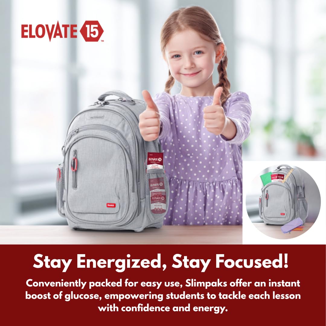 Elovate 15 Fast-Acting Glucose Packets – Strawberry, 15g Dextrose, Waterproof SlimPaks, USA Made, Gluten-Free (Pack of 25)