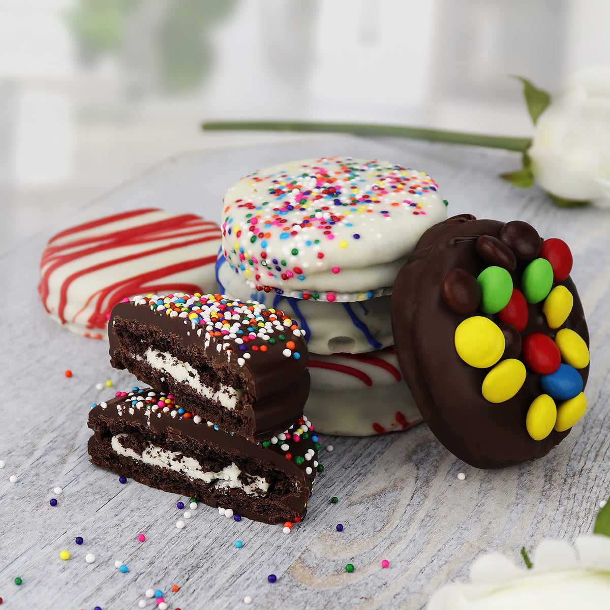 Empire Delights Birthday Cookies Gift Basket – Gourmet Chocolate Cookies, 12 Count Gift Box