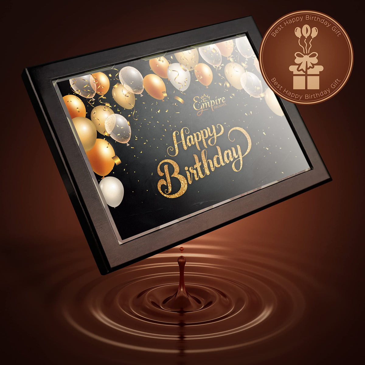 Empire Delights Birthday Cookies Gift Basket – Gourmet Chocolate Cookies, 12 Count Gift Box