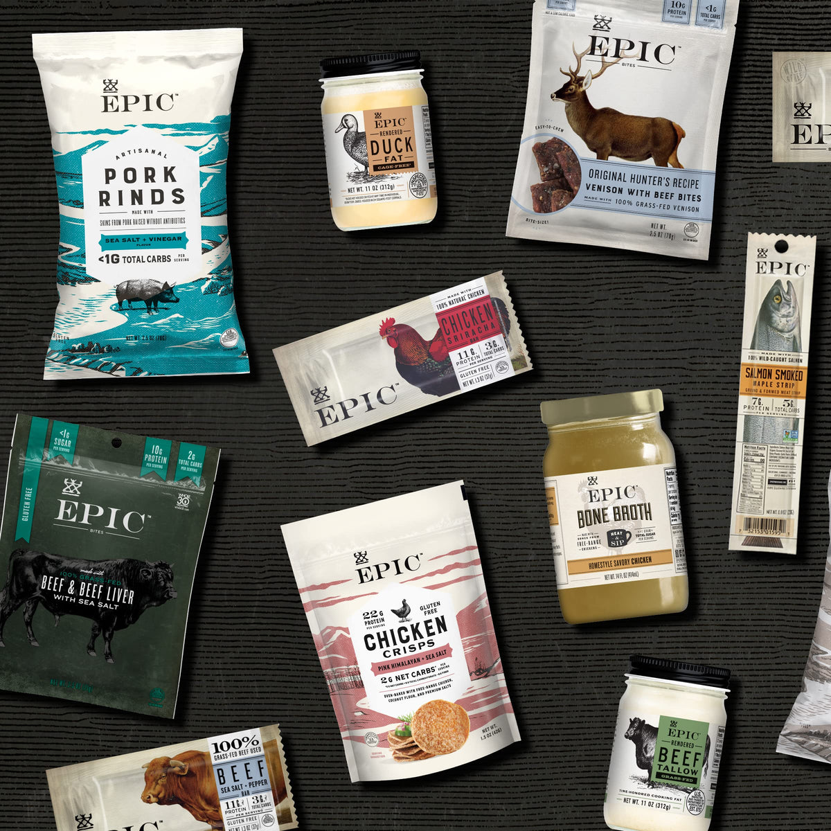 EPIC Bison Uncured Bacon Cranberry Bars - Grass-Fed Protein, Gluten Free (12 Bars)
