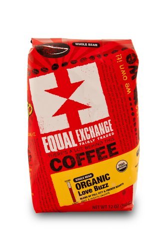 Equal Exchange Love Buzz Coffee – Organic Whole Beans, 3-Pack, Medium Roast